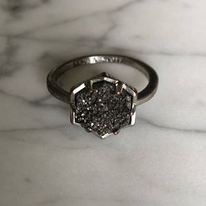 Kendra Scott drusy silver ring size 7 or 8